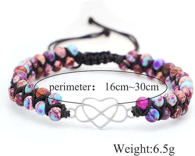 BTZY Store for My Granddaughter “You are Always in Mine Beads“ Bracelet, Natural Emperor Jasper Stone Beaded Wrap Bracelet Duoble Layer for Mind Peace,Bracelet for Granddaughter - Image 2